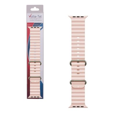 VOLTE-TEL ΛΟΥΡΑΚΙ ΡΟΛΟΓΙΟΥ ΣΥΜΒΑΤΟ ΜΕ APPLE WATCH 38/40/41/42mm OCEAN BAND LOOP LIGHT PINK VT107