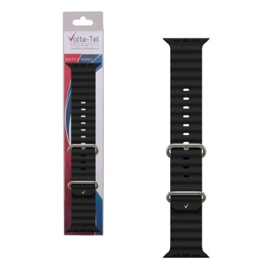 VOLTE-TEL ΛΟΥΡΑΚΙ ΡΟΛΟΓΙΟΥ ΣΥΜΒΑΤΟ ΜΕ APPLE WATCH 42/44/45/46/49mm OCEAN BAND LOOP BLACK-ORANGE VT108