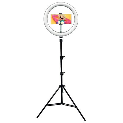 VOLTE-TEL VT121 3 COLOR LED SELFIE RING LIGHT 13" 32.5cm 2700-7000K 5V/11W ΜΕ ΤΡΙΠΟΔΟ 210cm ΚΑΙ ΒΑΣΗ ΤΗΛΕΦΩΝΟΥ