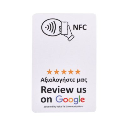 GOOGLE REVIEW CARD WITH NFC BY VOLTE-TEL WHITE