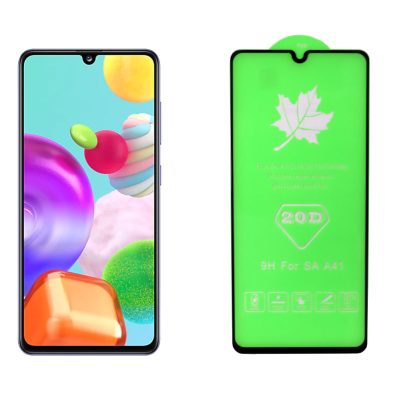 IDOL 1991 TEMPERED GLASS SAMSUNG A41 A415 6.1" 9H 0.25mm 20D FULL GLUE SEMI CURVED BLACK