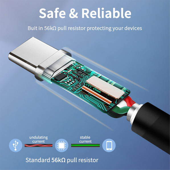 CABLETIME καλώδιο USB-C σε USB CMAMN, 3A, 5Gbps, 0.25m, μαύρο - Image 3
