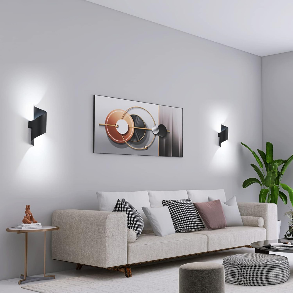 POWERTECH LED φωτιστικό τοίχου HLL-0163, 10W, 4000K, 850lm, IP65, μαύρο - Image 3