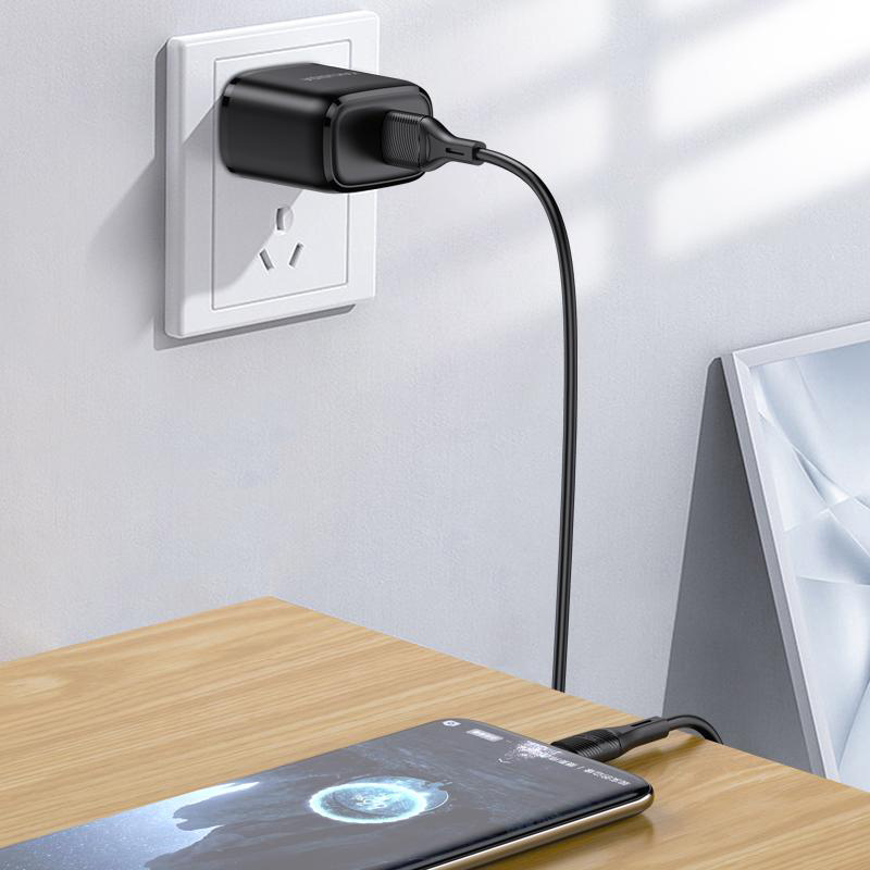 KAKUSIGA καλώδιο USB-C σε USB KSC-953, σιλικόνης, 3A, 480Mbps, 1m, μαύρο - Image 2