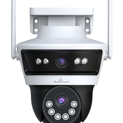 POWERTECH smart κάμερα PT-1340, 3MP, dual lens, WiFi, PTZ, SD, IP65