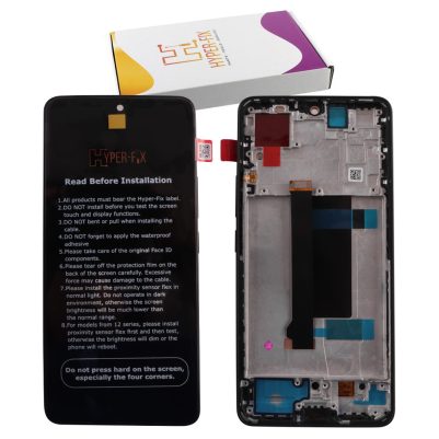 XIAOMI REDMI NOTE 13 PRO 5G/POCO X6 5G ΟΘΟΝΗ + TOUCH SCREEN + LENS + FRAME HF-5600020N1600 BLACK HYPER-FIX SERVICE PACK