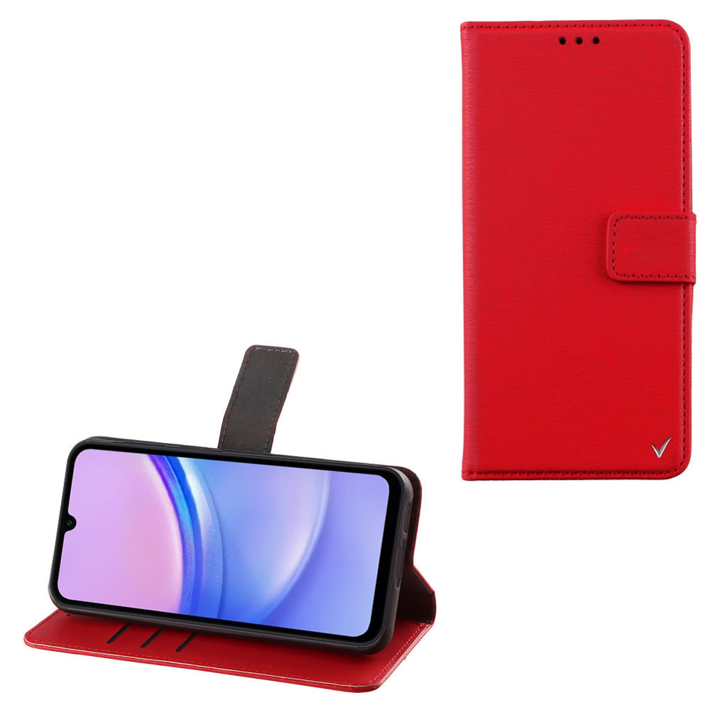 VOLTE-TEL ΘΗΚΗ SAMSUNG A15 4G A155/A15 5G A156 6.4" ALLURE MAGNET BOOK STAND CLIP RED