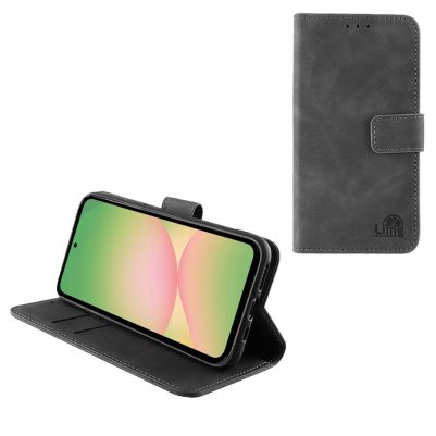 LIME ΘΗΚΗ SAMSUNG A56 5G A566 6.7" ESSENTIAL MAGNET BOOK STAND CLIP GREY