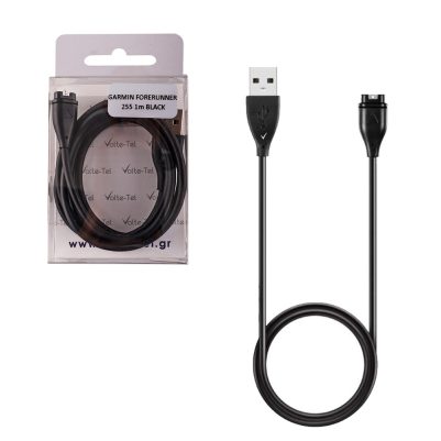 VOLTE-TEL ΚΑΛΩΔΙΟ ΦΟΡΤΙΣΗΣ USB ΓΙΑ GARMIN FORERUNNER 255 1m BLACK