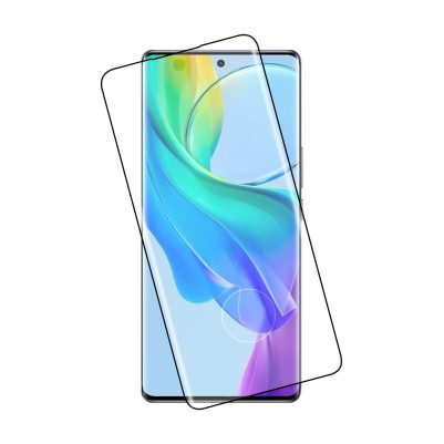 IDOL 1991 TEMPERED GLASS VIVO V29 LITE 5G 6.78" 9H 0.30mm 3D EDGE SEMI CURVED FINGER UNLOCK BLACK FULL COVER