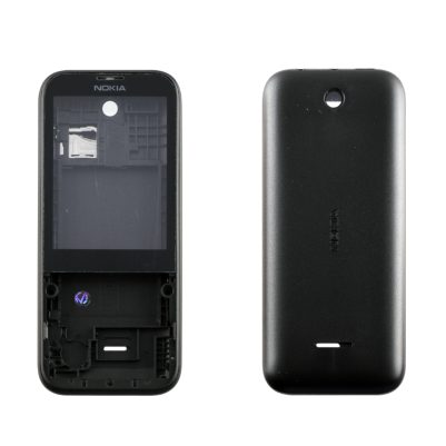 NOKIA 225 FRONT + LENS - BATTERY COVER BLACK 3P OR