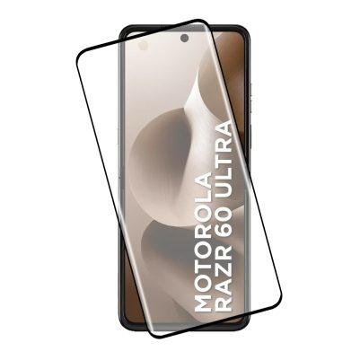IDOL 1991 TEMPERED GLASS MOTOROLA MOTO RAZR 60 ULTRA 5G 7.0" 9H 0.30mm 3D EDGE GLUE SEMI CURVED FINGER UNLOCK BLACK