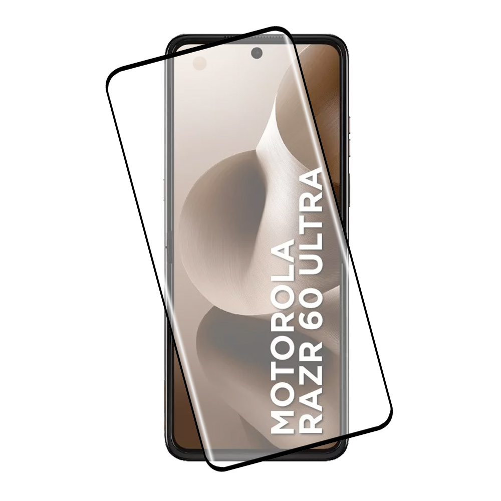 IDOL 1991 TEMPERED GLASS MOTOROLA MOTO RAZR 60 ULTRA 5G 7.0" 9H 0.30mm 3D EDGE GLUE SEMI CURVED FINGER UNLOCK BLACK