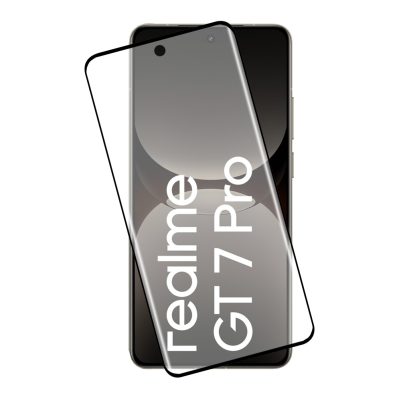 IDOL 1991 TEMPERED GLASS REALME GT 7 PLUS/GT 7 PRO 6.78" 9H 0.30mm 3D EDGE GLUE SEMI CURVED FINGER UNLOCK BLACK