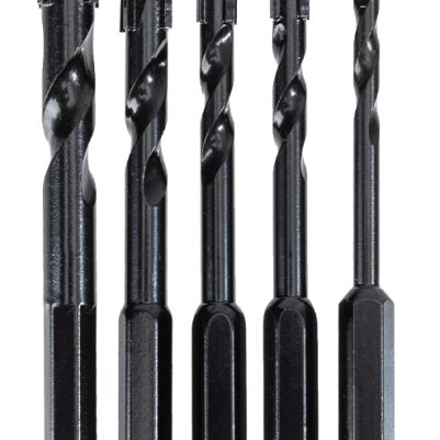 DELI σετ τρυπάνια DH-CZZ005-ED2 για γυαλί, 40Cr YG6X, 4/5/6/8/10mm, εξάγωνο, 5τμχ