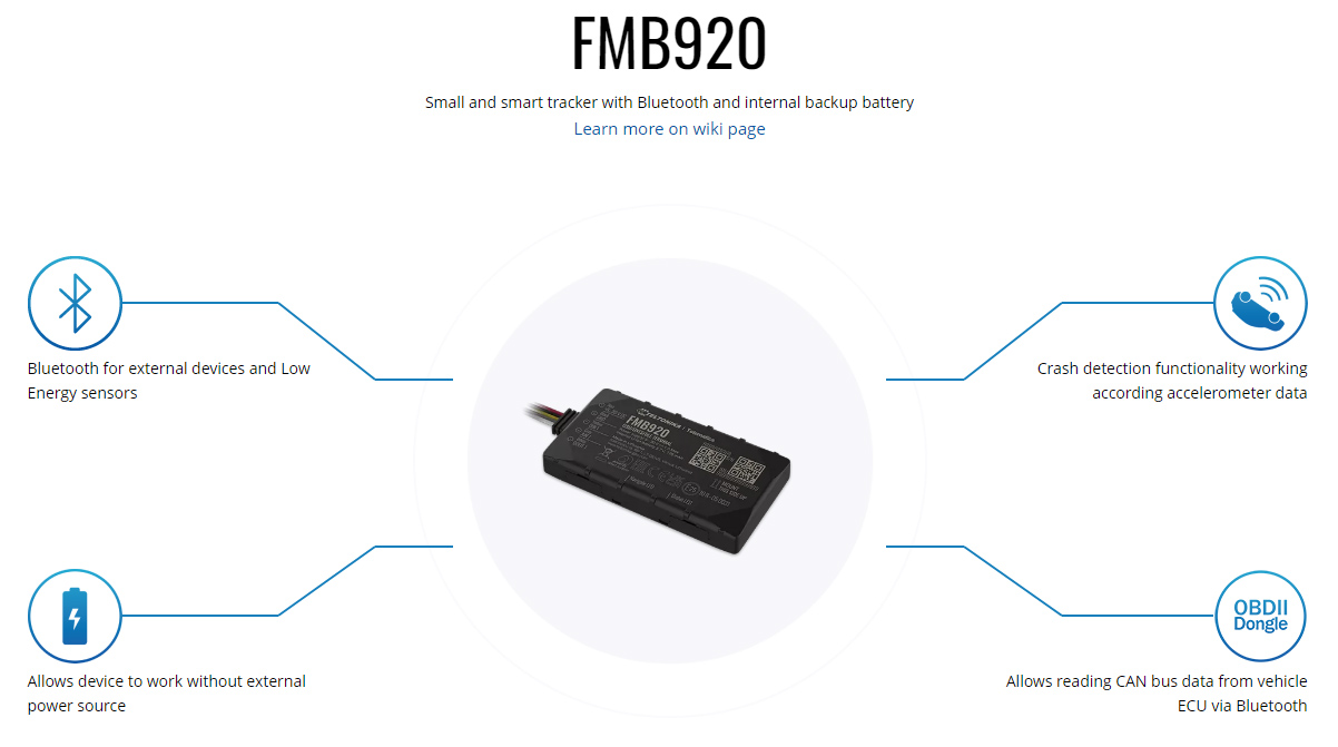 TELTONIKA GPS Tracker αυτοκινήτου FMB920AE5M01, GSM/GPRS/GNSS, Bluetooth - Image 2