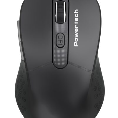 POWERTECH ασύρματο ποντίκι PT-1466, USB δέκτης, έως 1600DPI, μαύρο