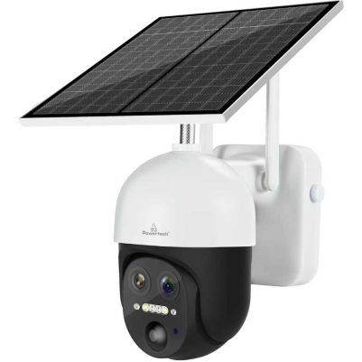 POWERTECH smart ηλιακή κάμερα PT-1497, dual lens, 3MP, 4G, PTZ, SD, IP65