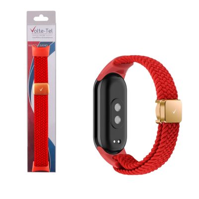 VOLTE-TEL VT148 ΛΟΥΡΑΚΙ ΡΟΛΟΓΙΟΥ XIAOMI SMART BAND 8/SMART BAND 9 BRAIDED MAGNETIC BUCKLE RED