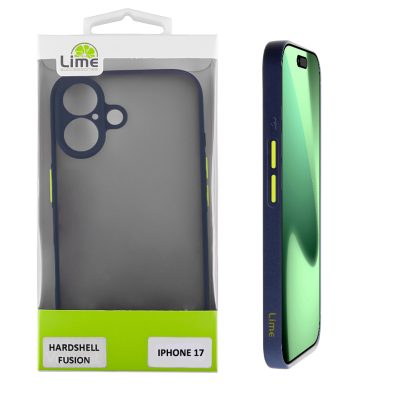 LIME ΘΗΚΗ IPHONE 17 6.3" HARDSHELL FUSION FULL CAMERA PROTECTION BLUE WITH YELLOW KEYS