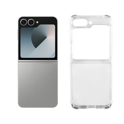 IDOL 1991 ΘΗΚΗ SAMSUNG Z FLIP 6 5G F741/Z FLIP 7 FE 5G F761 6.7" ANTISHOCK AIR TPU WITH METAL HINGE CAMERA GUARD ΔΙΑΦΑΝΗ
