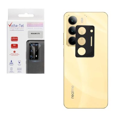 VOLTE-TEL TEMPERED GLASS REALME C75 6.72" 9H 0.25mm 3D CURVED FOR CAMERA BLACK