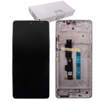 XIAOMI REDMI NOTE 13 5G ΟΘΟΝΗ + TOUCH SCREEN + LENS + FRAME 5600040N1700 WHITE ORIGINAL SERVICE PACK