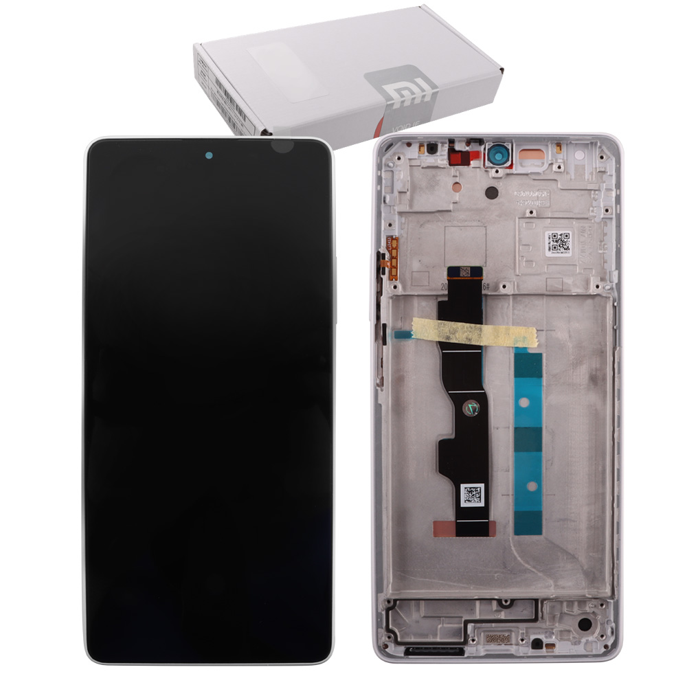 XIAOMI REDMI NOTE 13 5G ΟΘΟΝΗ + TOUCH SCREEN + LENS + FRAME 5600040N1700 WHITE ORIGINAL SERVICE PACK