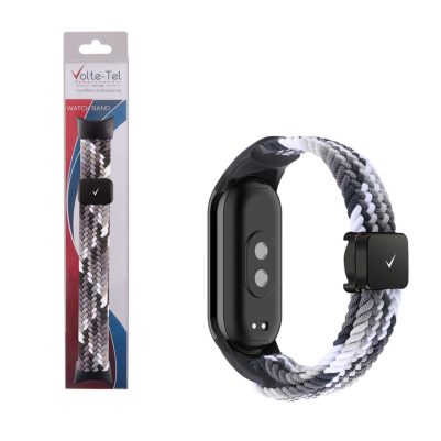VOLTE-TEL VT148 ΛΟΥΡΑΚΙ ΡΟΛΟΓΙΟΥ XIAOMI SMART BAND 8/SMART BAND 9 BRAIDED MAGNETIC BUCKLE BLACK-WHITE