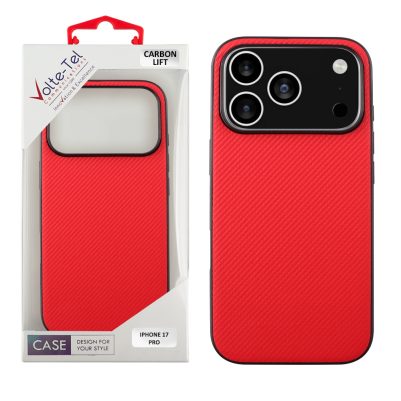 VOLTE-TEL ΘΗΚΗ IPHONE 17 PRO 6.3" CARBON LIFT CAMERA GUARD PROTECTION RED