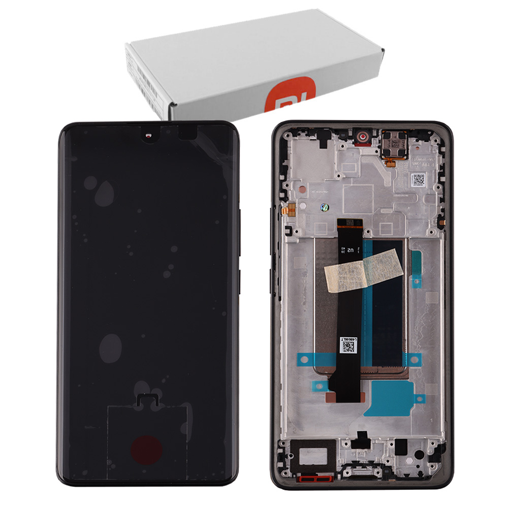 XIAOMI REDMI NOTE 13 PRO PLUS 5G ΟΘΟΝΗ + TOUCH SCREEN + LENS + FRAME 560002N16U00 BLACK ORIGINAL SERVICE PACK