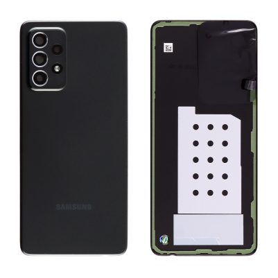 SAMSUNG A52 4G A525/A52 5G A526 BATTERY COVER + CAMERA LENS ΜΕ ΑΥΤΟΚΟΛΛΗΤΗ ΤΑΙΝΙΑ ΑΔΙΑΒΡΟΧΟΠΟΙΗΣΗΣ BLACK 3P OR