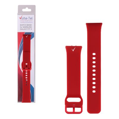 VOLTE-TEL VT132 ΛΟΥΡΑΚΙ ΡΟΛΟΓΙΟΥ ΣΙΛΙΚΟΝΗΣ SAMSUNG GALAXY FIT 3 R390 RED