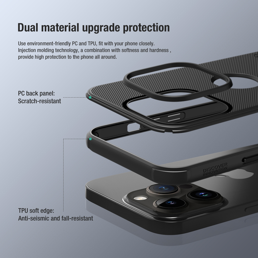 NILLKIN θήκη Super Frosted Shield Pro για iPhone 14 Pro, μαύρο - Image 3