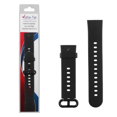 VOLTE-TEL VT131 ΛΟΥΡΑΚΙ ΡΟΛΟΓΙΟΥ ΣΙΛΙΚΟΝΗΣ XIAOMI REDMI WATCH 2 BLACK