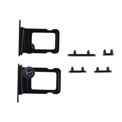 FOR IPHONE 16e SIDE KEYS + SIM CARD HOLDER BLACK 3P OR