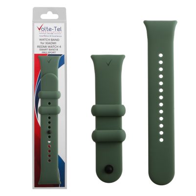 VOLTE-TEL VT119 ΛΟΥΡΑΚΙ ΡΟΛΟΓΙΟΥ ΣΙΛΙΚΟΝΗΣ XIAOMI REDMI WATCH 4/SMART BAND 8 PRO KHAKI