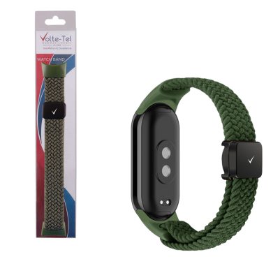 VOLTE-TEL VT148 ΛΟΥΡΑΚΙ ΡΟΛΟΓΙΟΥ XIAOMI SMART BAND 8/ 9/ 10 BRAIDED MAGNETIC BUCKLE GREEN