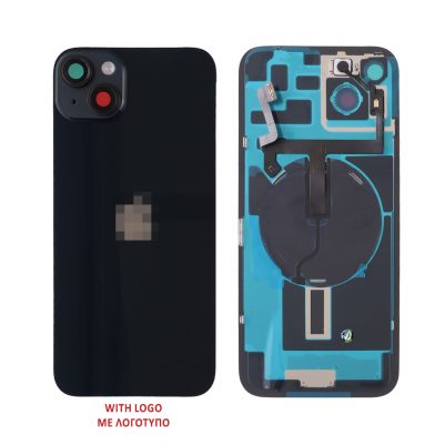 FOR IPHONE 14 PLUS BATTERY COVER + CAMERA LENS + METAL PLATE + FLASHLIGHT + CHARGING FLEX + NFC BLACK