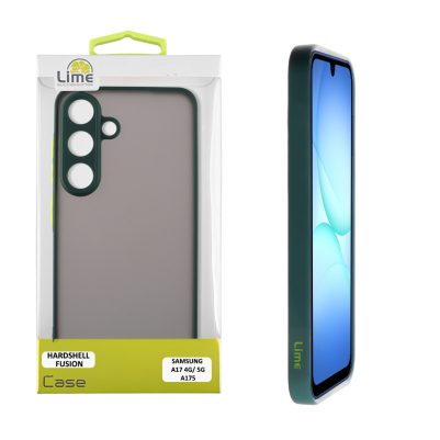 LIME ΘΗΚΗ SAMSUNG A17 4G A175/A17 5G A176/M17 5G M176 6.7" HARDSHELL FUSION FULL CAMERA PROTECTION GREEN WITH YELLOW KEYS