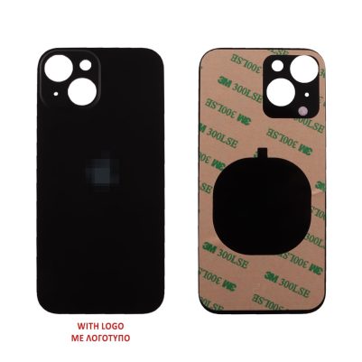 FOR IPHONE 15 BATTERY COVER + 3M STICKER BLACK 3P OR