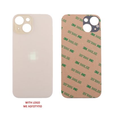 FOR IPHONE 15 BATTERY COVER + 3M STICKER YELLOW 3P OR