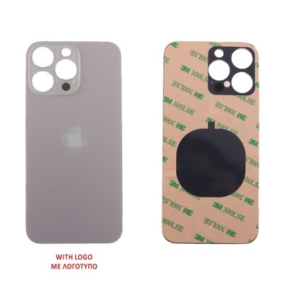 FOR IPHONE 15 PRO MAX BATTERY COVER + 3M STICKER TITANIUM BLUE 3P OR