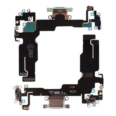IPHONE 15 (TYPE C) ΚΑΛΩΔΙΟ FLEX ΚΟΝΕΚΤΟΡΑ ΦΟΡΤΙΣΗΣ + AUDIO PORT + ΜΙΚΡΟΦΩΝΟ GREEN 3P OR