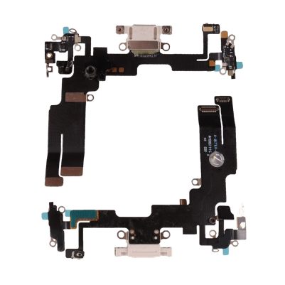 IPHONE 14 (LIGHTNING) ΚΑΛΩΔΙΟ FLEX ΚΟΝΕΚΤΟΡΑ ΦΟΡΤΙΣΗΣ + AUDIO PORT + ΜΙΚΡΟΦΩΝΟ WHITE 3P OR