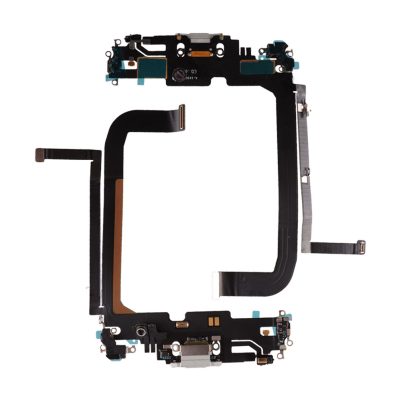 IPHONE 13 PRO MAX (LIGHTNING) ΚΑΛΩΔΙΟ FLEX ΚΟΝΕΚΤΟΡΑ ΦΟΡΤΙΣΗΣ + AUDIO PORT SILVER 3P OR