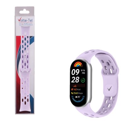 VOLTE-TEL VT154 ΛΟΥΡΑΚΙ ΡΟΛΟΓΙΟΥ ΣΙΛΙΚΟΝΗΣ XIAOMI SMART BAND 8/SMART BAND 9/SMART BAND 10 PURPLE