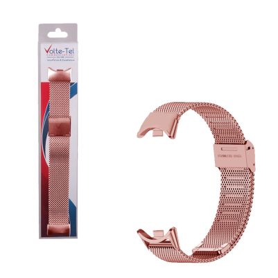 VOLTE-TEL VT155 ΛΟΥΡΑΚΙ ΡΟΛΟΓΙΟΥ ΜΕΤΑΛΛΙΚΟ XIAOMI SMART BAND 8/SMART BAND 9/SMART BAND 10 MILAN PINK