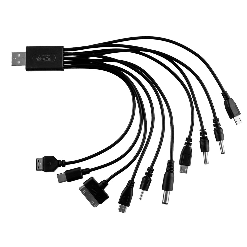 VOLTE-TEL USB ΦΟΡΤΙΣΤΗΣ ΜΕ 10 ΚΟΝΕΚΤΟΡΕΣ 4.8V/ 300mA VTU11