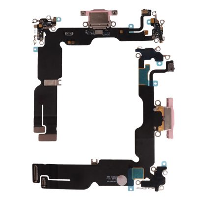 IPHONE 15 PLUS (TYPE C) ΚΑΛΩΔΙΟ FLEX ΚΟΝΕΚΤΟΡΑ ΦΟΡΤΙΣΗΣ + AUDIO PORT + ΜΙΚΡΟΦΩΝΟ PINK 3P OR